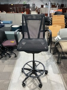 9to5 Cydia Drafting Stool / Chair in Black Mesh