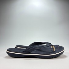 Crocs Crocband Flip Navy Blue Lightweight Casual Comfort Sandals Women's Size 9