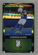 Caricabatterie Cameron Dicker 2024 Mattel UNO Elite NFL Core #051 Green Foil LA