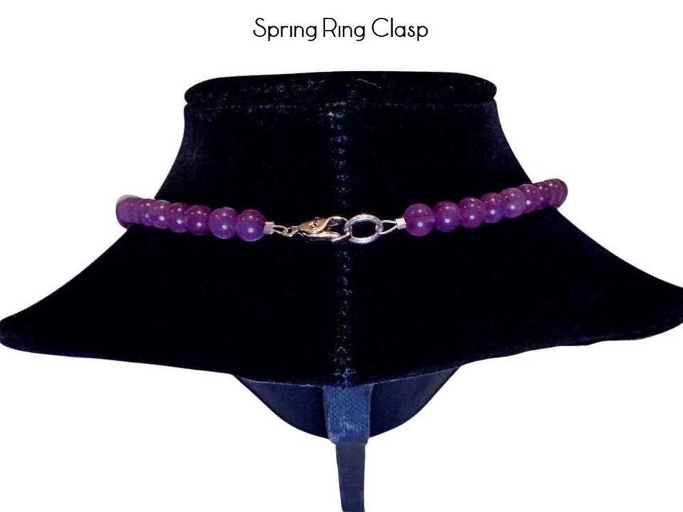 Collar Amatista Vintage - Collar Mariposa Plata - Collar Cuentas Amatista Foto 3 de 3