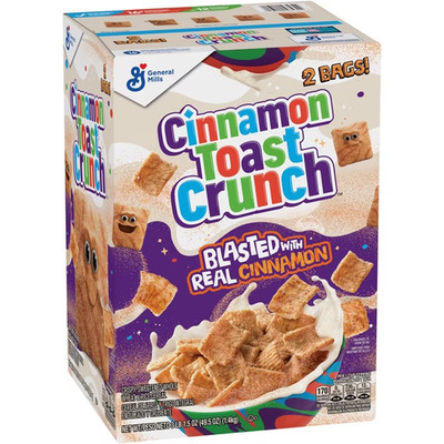 Cinnamon Toast Crunch Cereal, 49.5 oz. Whole Grain Family Size Box