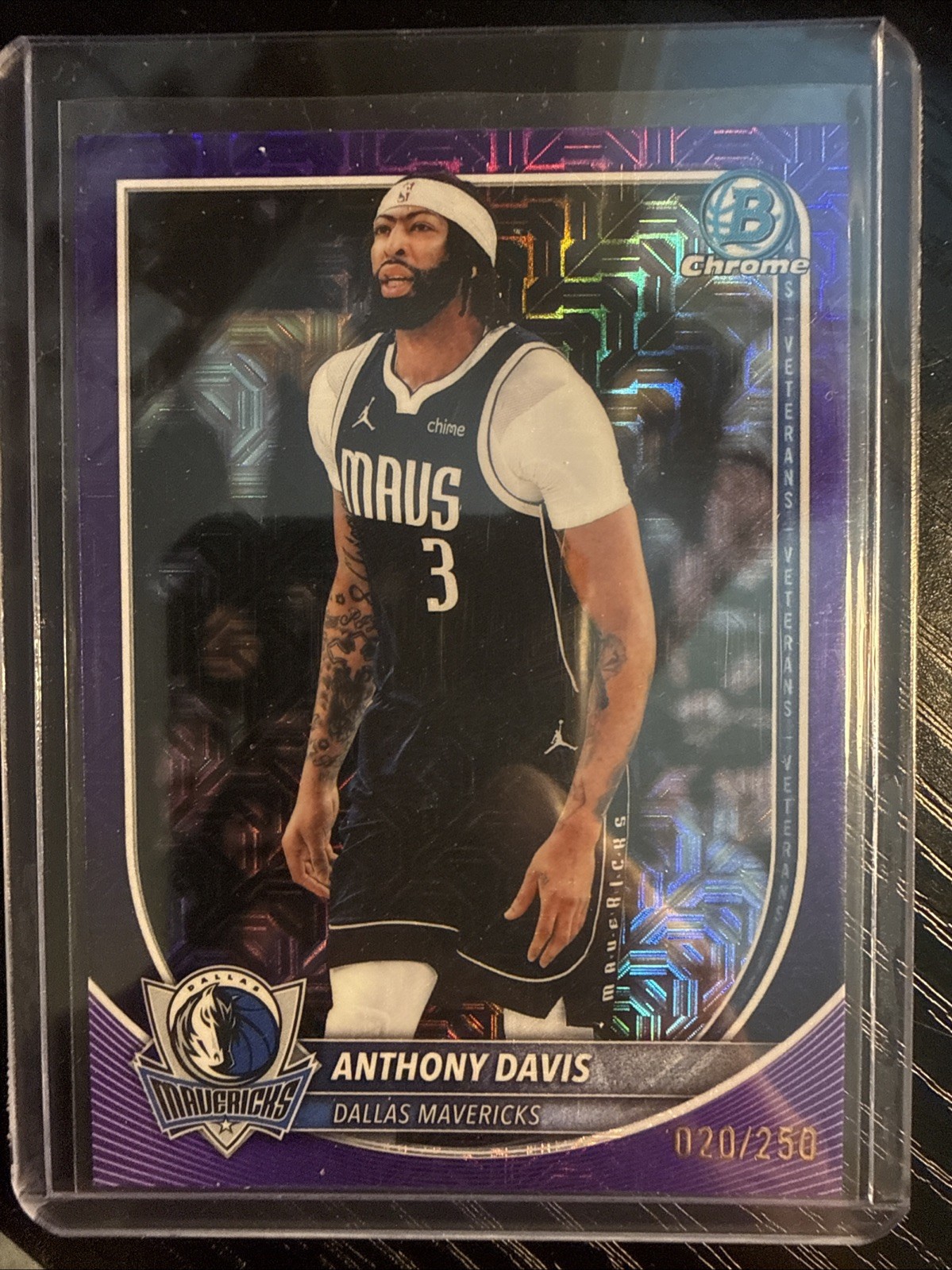 2025-26 Bowman Chrome - Anthony Davis #BCV-131 Purple Mojo Refractor #/250