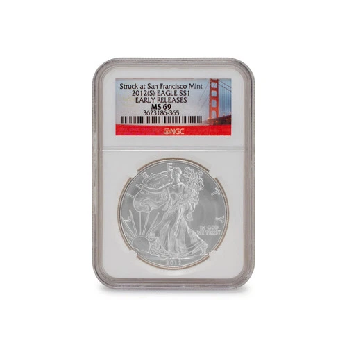 2012 S 1 Oz NGC MS 69 Early Releases 999 Fine Silver American Eagle Liberty Coin