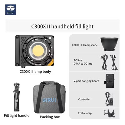 SIRUI C300X II 300W Handheld LED Video COB Light Pocket Light CCT 2700K-6500K
