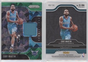 2019-20 Prizm Sensational Swatches Jersey Green Ice /56 Cody Martin Rookie RC