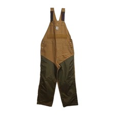 Vintage Carhartt Hunting Bib Overalls Men's 40x30 Brown Canvas BU256 02 1997 USA