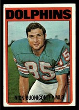 1972 Topps Nick Buoniconti (HOF) #43 - Miami Dolphins