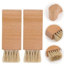 2Pcs Wooden Shoe Cleaning Brushes Durable Shoes Polishing Tool Multipurpose