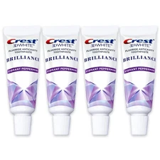 Crest 3D White Brilliance Toothpaste 4 Pack Vibrant Peppermint 0.85 Ounce