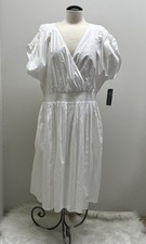 Lane Bryant Surplice Neckline Elastic Waist Fit Flare Lined Dress NWT SZ 18 / 20