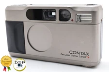 [Excellent + 5] Contax T2 Titan Silver 35mm Point & Shoot Film Camera From JAPAN