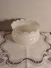 Vintage Milk Glass Lamp Shade with Scalloped Edges Beautiful