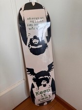 Banksy collaboration skateboard deck “Keep it real”