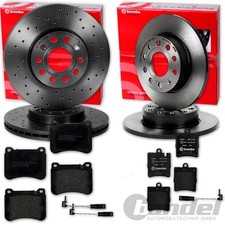 brembo BREMSSCHEIBEN + BEL&Auml;GE VORNE HINTEN f&uuml;r MERCEDES C-KLASSE W203 A209 R171