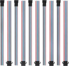 10 Pairs JST SM 4 Pin Connector Plug Male to Female 20Cm 22AWG Wires Cable Conne