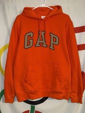 Gap Hoodie Medium Pullover Fleece Sweatshirt Unisex Orange