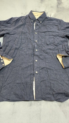 Rag & Bone Standard Issue Button Up Long Sleeve Shirt Blue Chambray Size S