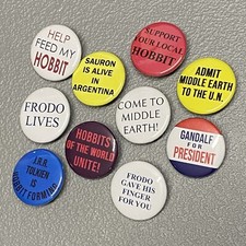 Lord of the Rings Replica Button 10-Pack Hobbit Frodo Tolkien