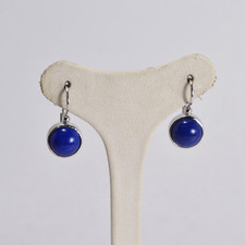 ORECCHINI ARGENTO 925  RODIATI BOTTONI LAPIS 10 mm MONACHINA           AGHT 0882