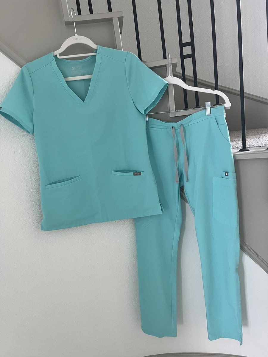 Figs Scrub Set Women's Xs Aqua Blue | eBay
