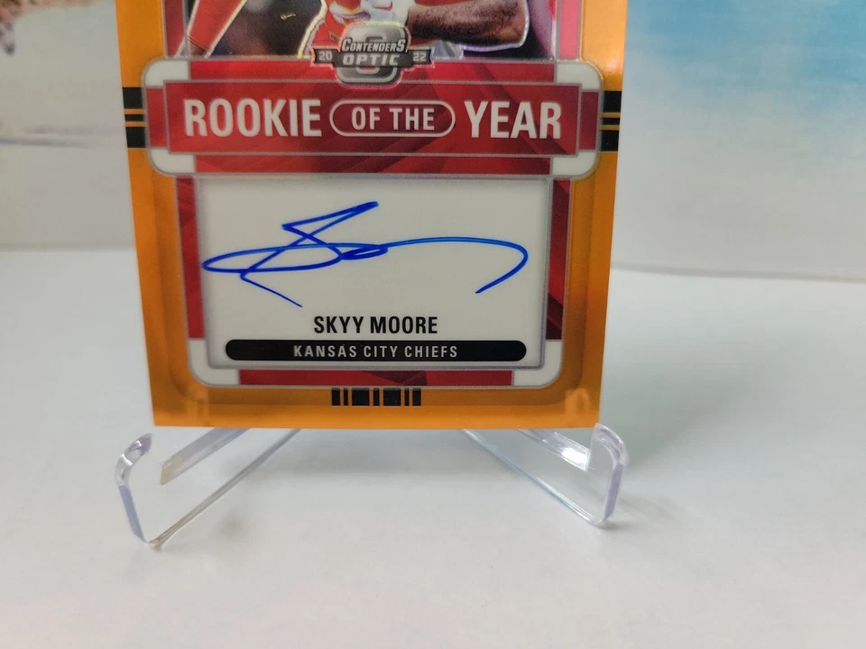 2022 Panini Contenders Optic SKYY MOORE Rookie Of The Year Orange RC Auto /50 - Image 4 of 4