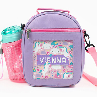 Personalised Lunch Bag Unicorn School Girls Kids Cooler Box With Strap Gift  PL09 UK