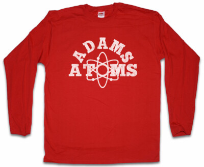 ADAMS ATOMS HERREN LANGARM T-SHIRT Revenge of the Team Nerds Symbol Sign Logo