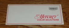 Original 1979 Mercury Exterior Color Selections Sales Brochure Cougar Marquis