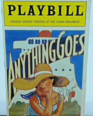 Anything Goes Hand Signed Autographed Playbill | eBay