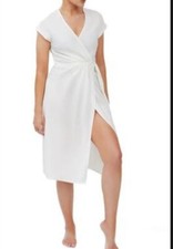 4th Reckless Dress White Wrap Womens Size Medium Beach Casual Clothes