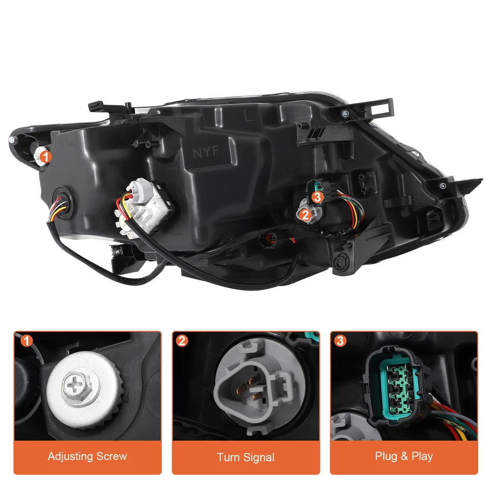 For 2014 2015 2016 Nissan Rogue Projector Headlights w/LED DRL Left Driver Side - Изображение 4 из 4