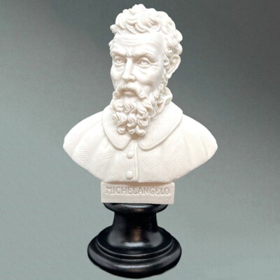Michelangelo Bust Figurine Decorative White Figurine