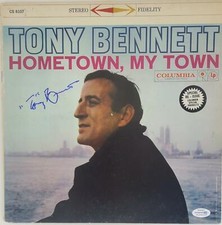 Tony Bennett "Hometown, My Town" AUTOGRAPH Signed LP Album ACOA