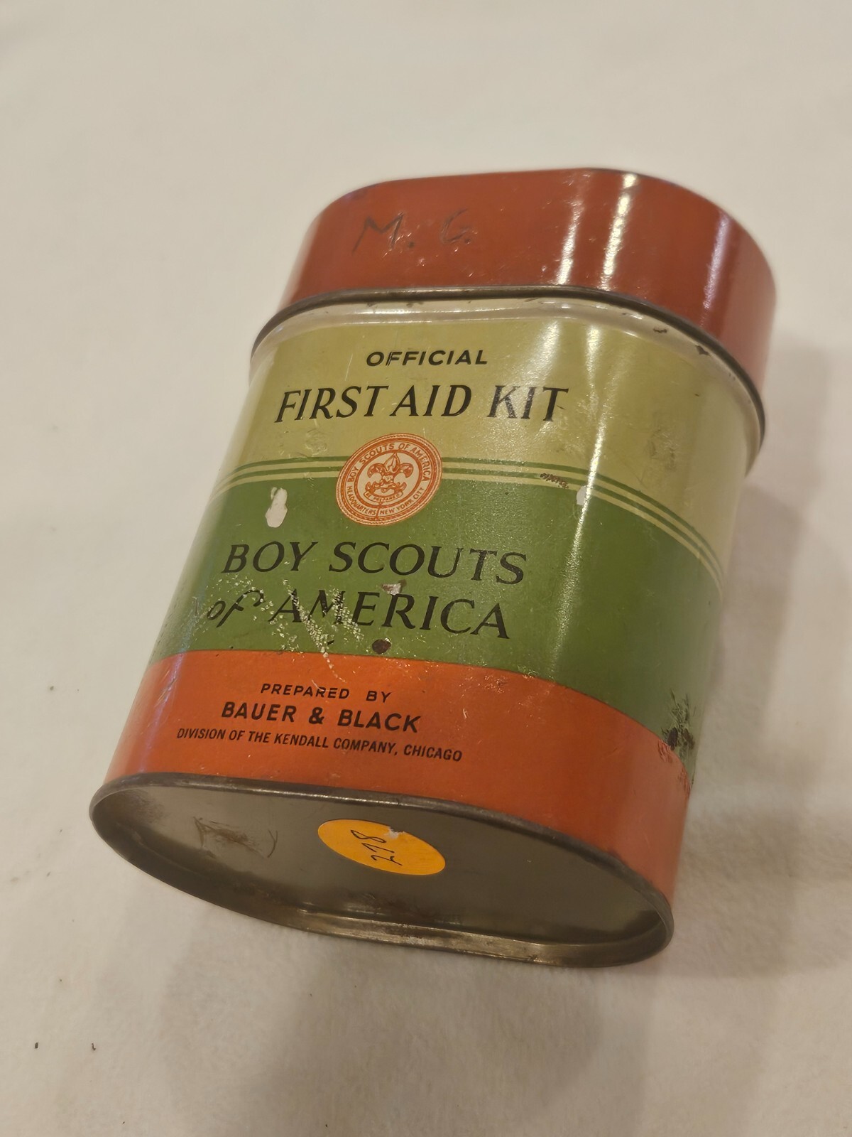 Vintage Official Boy Scouts First Aid Kit by Bauer & Black With Belt
