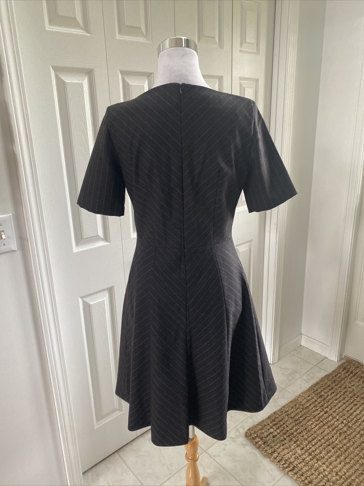 PENDLETON Virgin Wool Charcoal Gray Pin Striped  … - image 4