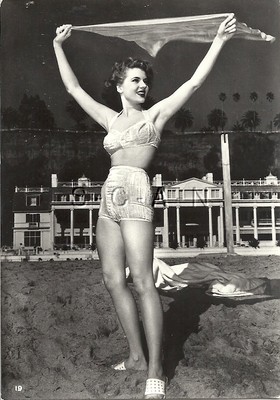 Original 1950s-60s Italian Pinup PC- Semi Nude Woman- Bikini - Main Image