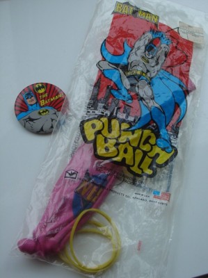 Batman Lot Punch Ball Balloon Game Latex Ashland OH Vtg The Batman