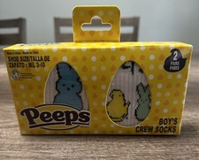 Peeps Boys Easter Crew Socks 2 Pack Size M/L 3-10