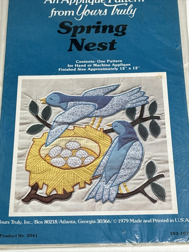Spring Nest Applique Uncut Pattern - Image 2 of 4