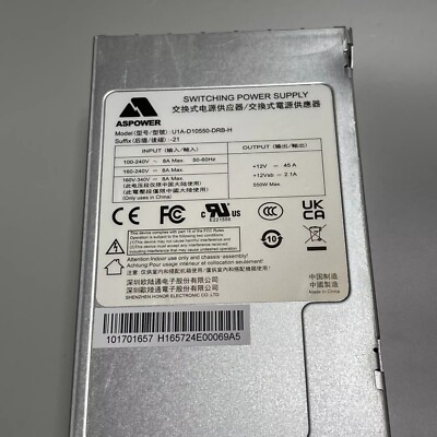 1PCS ASPOWER U1A-D10550-DRB-H 550W Switching Power Supplies