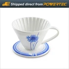 BLUE BREW BB1001 Ceramic Pour Over Coffee Dripper for 1-2 Cups (BB1001)