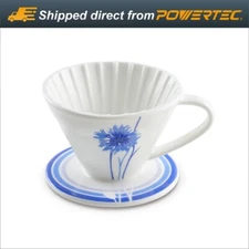 BLUE BREW BB1001 Ceramic Pour Over Coffee Dripper for 1-2 Cups (BB1001)