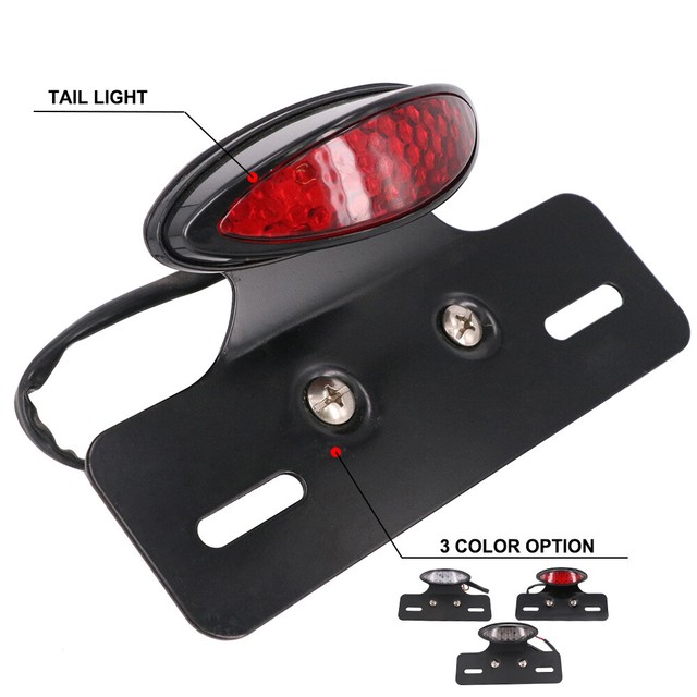 Motorcycle Universal Tail Light License Plate Holder Bracket For ATV