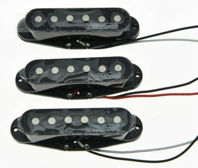 *NEW Wilkinson for Fender Stratocaster PICKUP SET Strat WOVS Ceramic Black