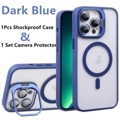 2-IN-1 For iPhone 16 15 14 13 12 Pro Max Shockproof Case & Camera Len Protector