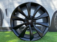 4 x 20 Inch 5x114.3 Turbine Style Black Half Matt Wheels: Fits For Tesla Model 3