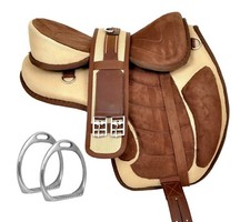 Z.A. Enterprises Synthetic Freemax Saddle with Stirrup Saddle Size 14" 18" Inch.