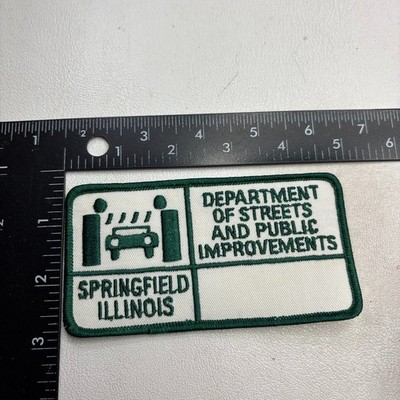 Vtg SPRINGFIELD ILLINOIS DEPARTMENT OF STREETS & PUBLIC IMPROVEMENTS Patch 50KE