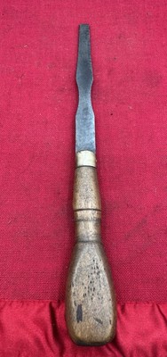 Antique Clock Cabinet Gun Watch Maker Turnscrew 12  Chisel Screwdriver 