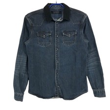 ALLSAINTS Men Denim Long Sleeve Casual Shirt Size S